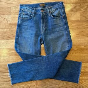 MOTHER the mid rise dazzler ankle fray new sheriff in town jeans